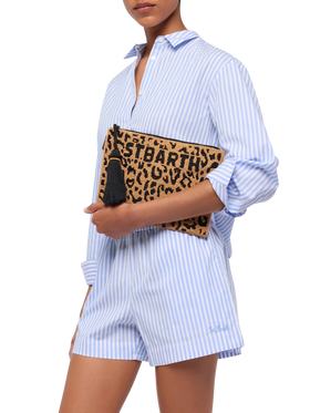 Pouch Pearl beaded leopard pouch