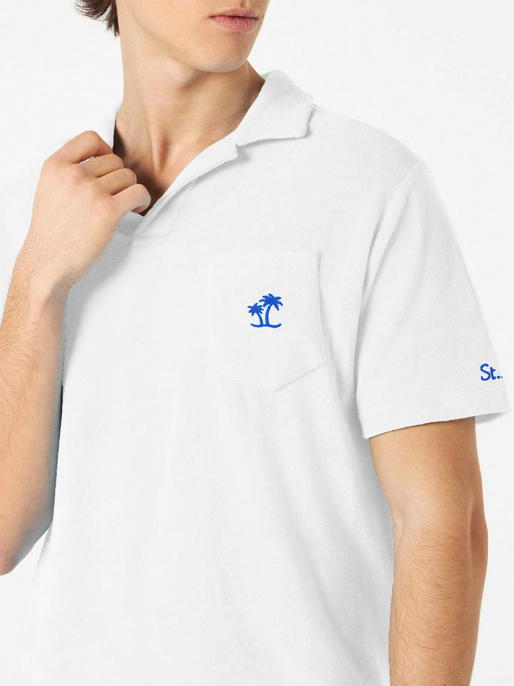 Frottee-Poloshirt für Herren in Weiß