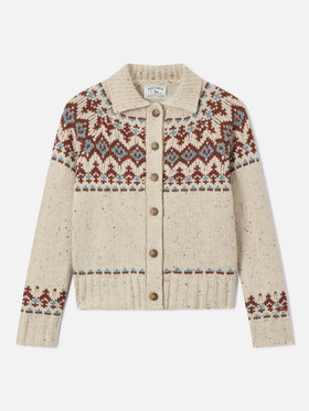Patty Donegal Wollmisch-Cardigan mit Fair-Isle-Muster 