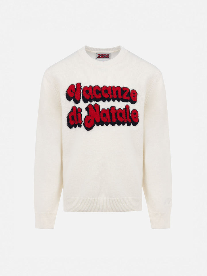 Maglione Princess bianco panna con jacquard Vacanze di Natale | Special Edition