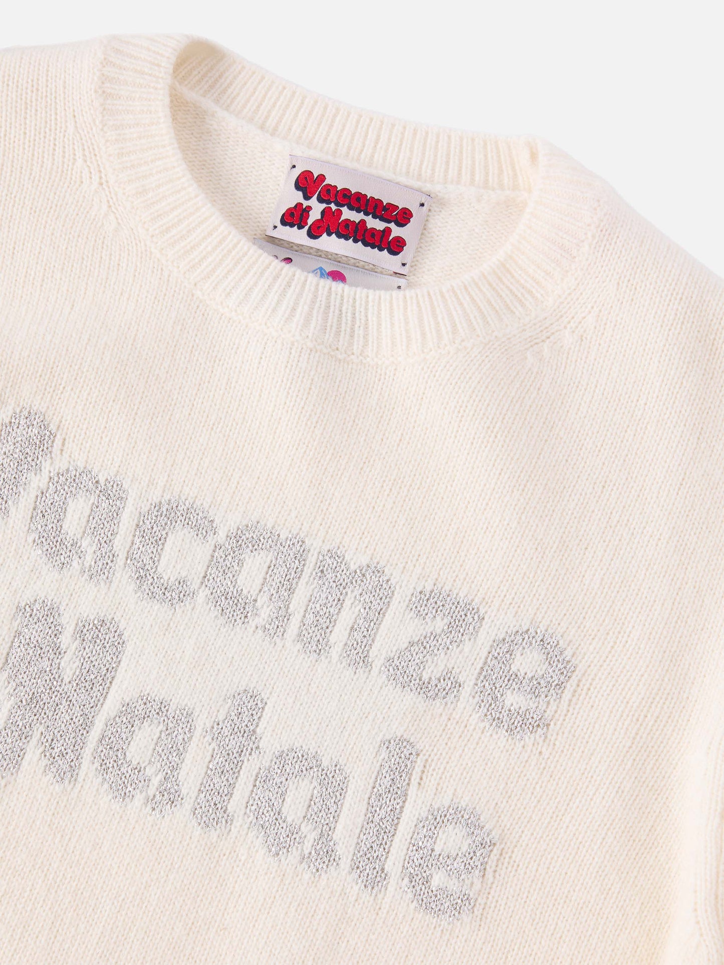 Princess-Pullover aus einer Kaschmirmischung mit Vacanze di Natale-Lurex-Jacquard | VACANZE DI NATALE