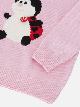 Maglione in misto cashmere Princess con patch coccinella Trudi | SPECIAL EDITION TRUDI