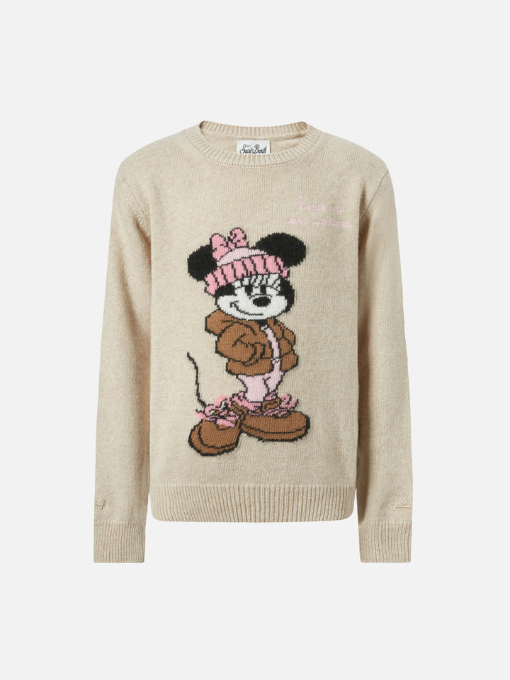 Princess cashmere-blend sweater with Minnie acquard | DISNEY SPECIAL EDITION
