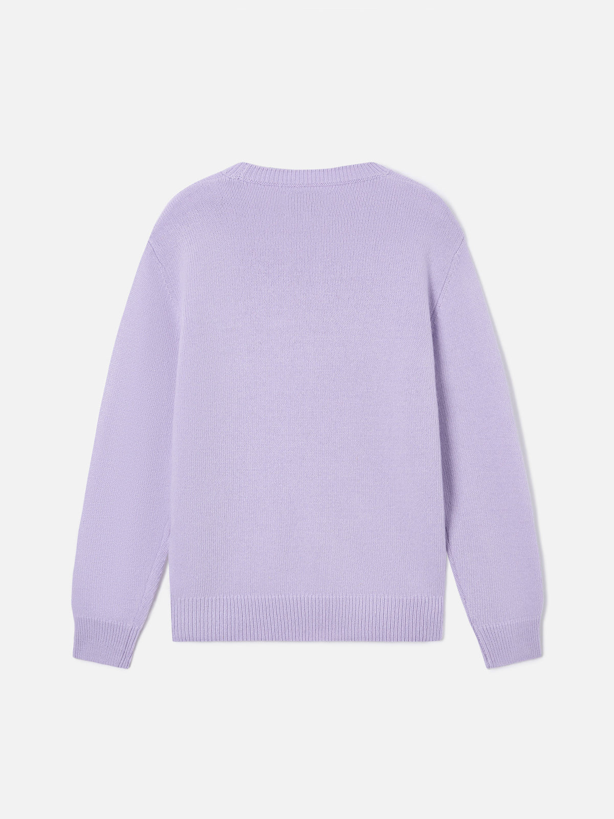 Jersey de punto con cuello redondo Lilac Princess con intarsia Dad Is My Sponsor 