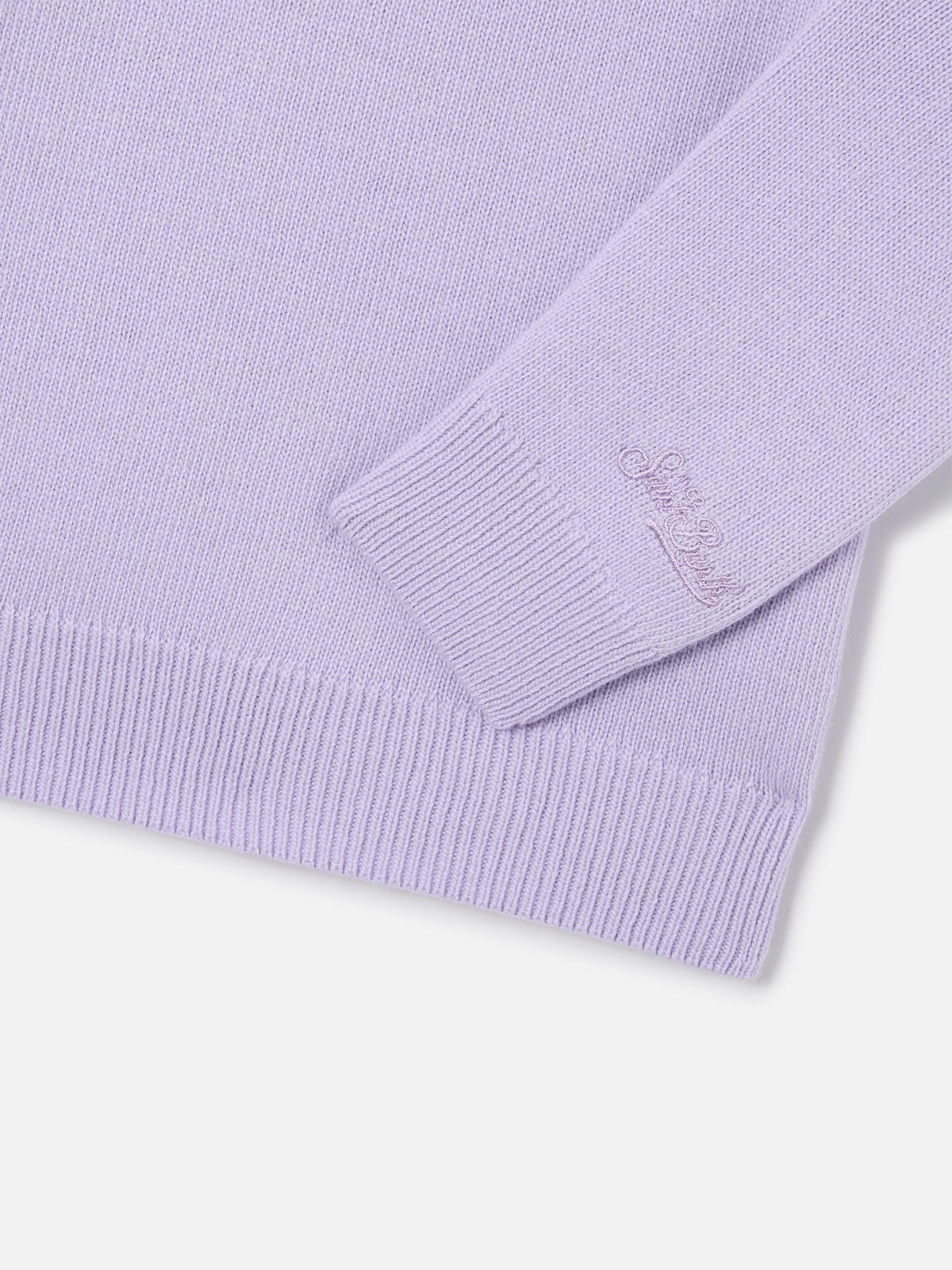 Jersey de punto con cuello redondo Lilac Princess con intarsia Dad Is My Sponsor 
