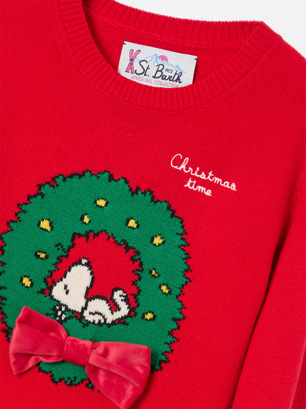 Roter Princess Rundhalspullover mit Snoopy-Patch | Special edition 