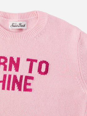 Princess cashmere-blend sweater with Born to Shine lurex jacquard