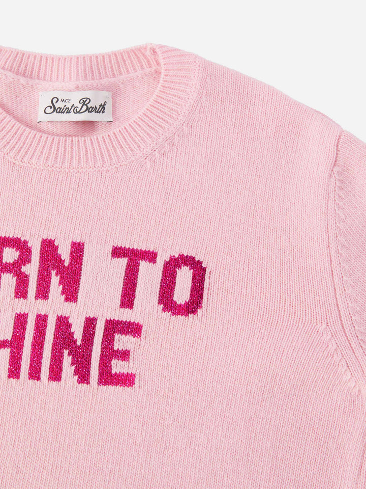 Maglione  Princess in misto cashmere e con jacquard lurex Born to Shine