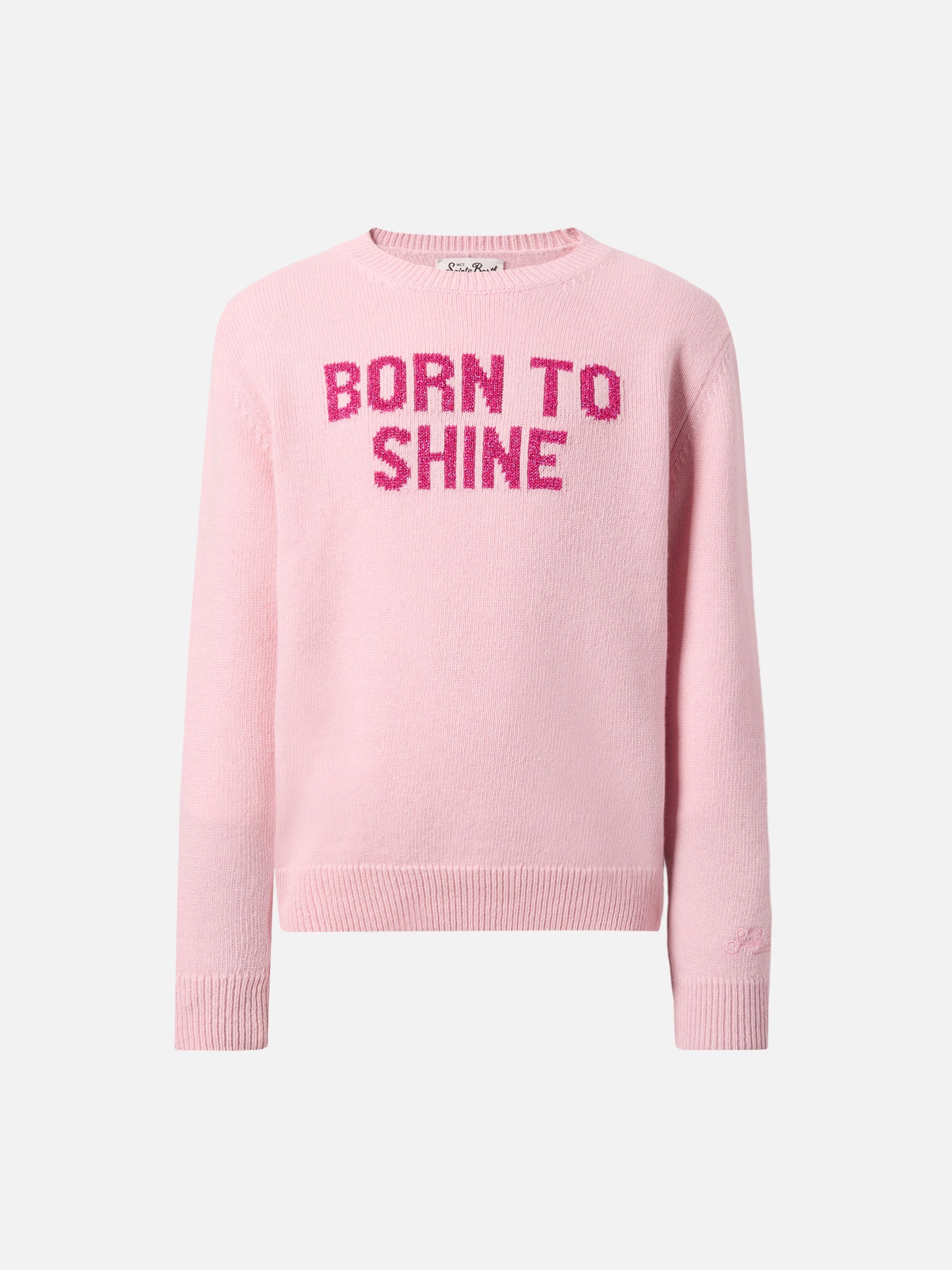 Princess cashmere-blend sweater with Born to Shine lurex jacquard