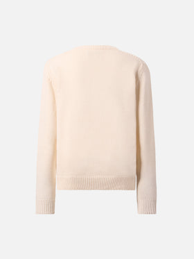 Princess cashmere-blend sweater with Splendida Splendente lurex jacquard