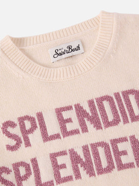 Princess cashmere-blend sweater with Splendida Splendente lurex jacquard