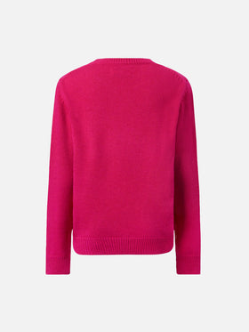 Princess cashmere-blend sweater with Viziata jacquard