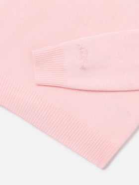 Pull col rond en maille Pink Princess avec intarsia Princess 