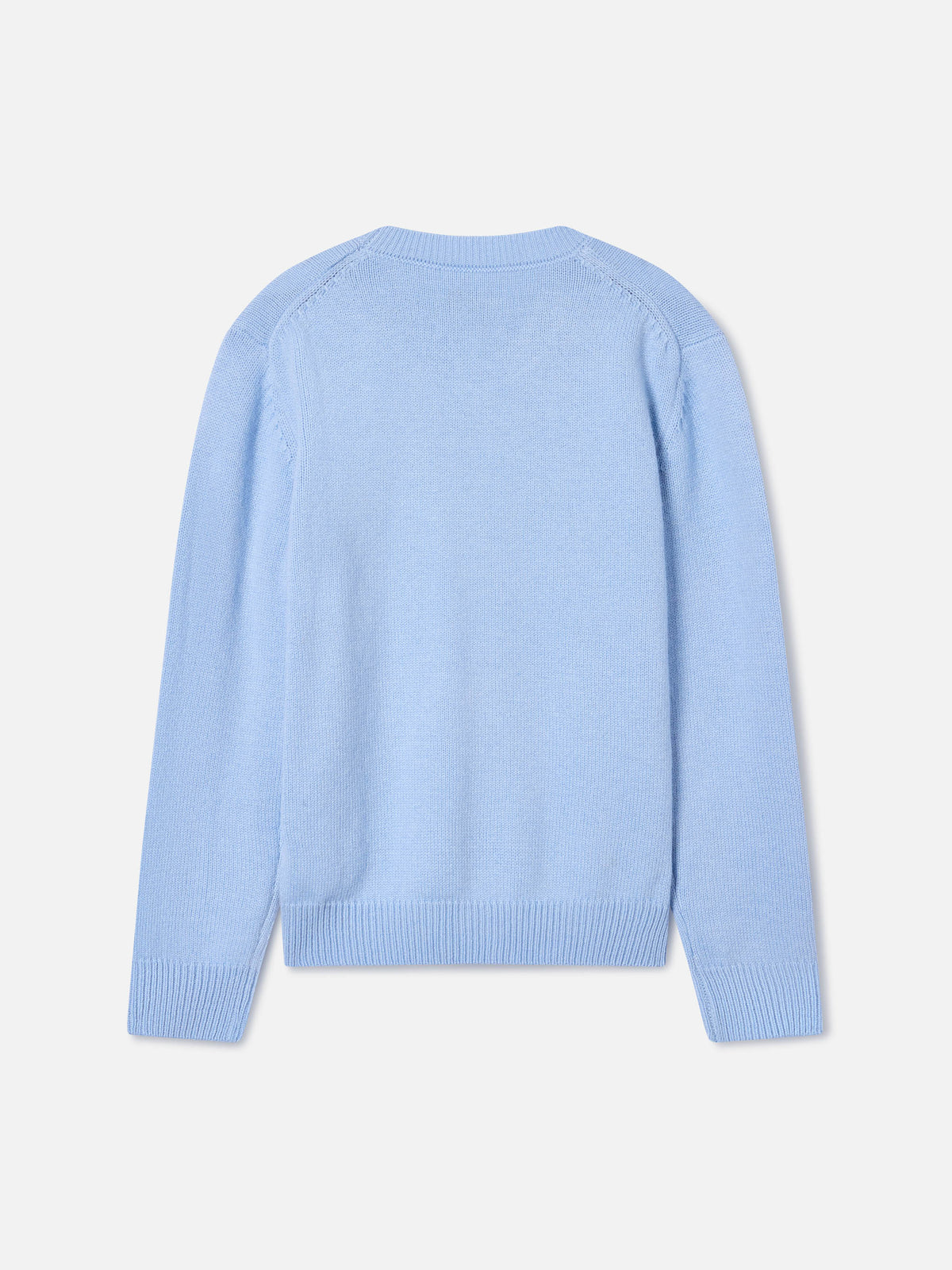 Light blue Princess crewneck knit with Bella E Monella lurex intarsia