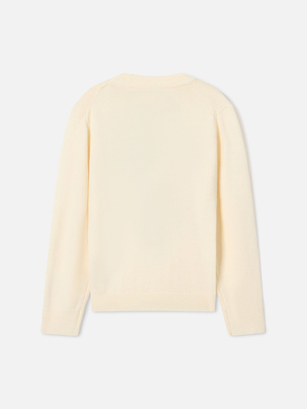 Cremefarbener Princess Rundhals-Strickpullover mit St. Moritz Intarsienmotiv | Special edition 