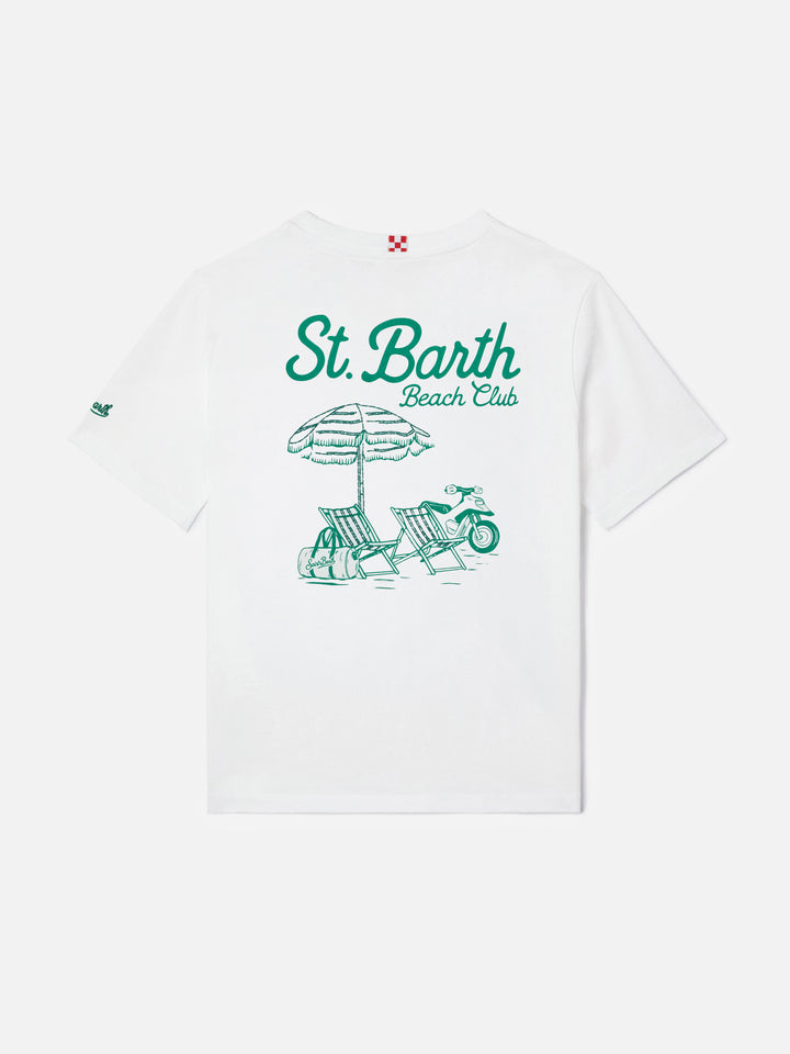 Portland Jr T-Shirt mit Beach Club Maxi-Print auf der Rückseite 