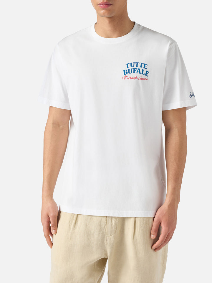 T-shirt Portland bianca con stampa Tutte Bufale