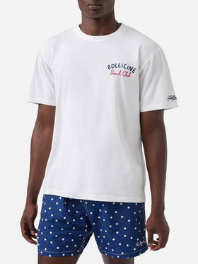 T-shirt Portland blanc avec broderie Bollicine Beach Club 
