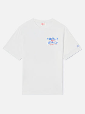 T-shirt Portland blanc avec imprimé Farfalle Nello Stomaco 