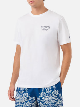 Weißes Portland T-Shirt mit Après Tennis Champion-Illustration 
