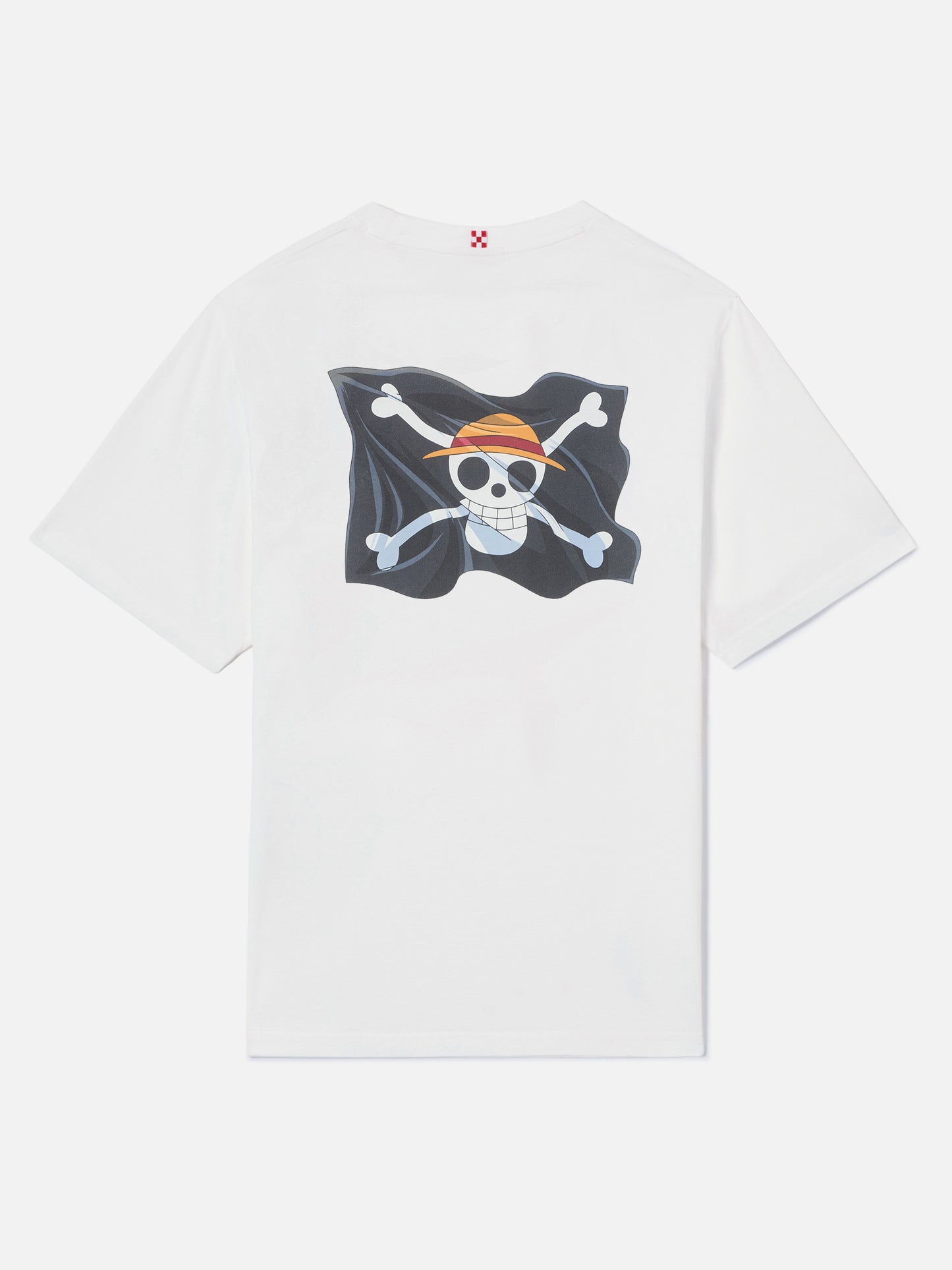 White Portland t-shirt with One Piece Luffy embroidery | Special Edition