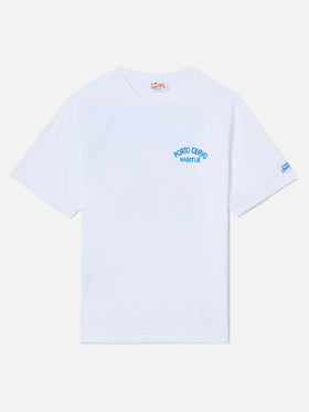 White Portland t-shirt with Porto Cervo Habitué print | Special Edition
