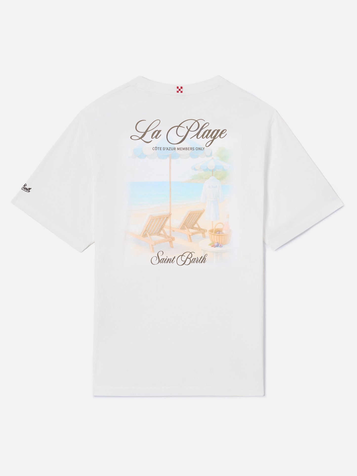 T-shirt White Portland avec imprimé La Plage 