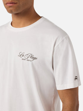 T-shirt White Portland avec imprimé La Plage 