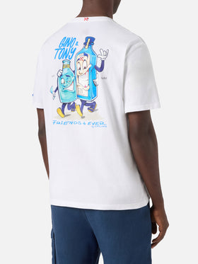 White Portland t-shirt with Gino & Tony illustration | Special Edition