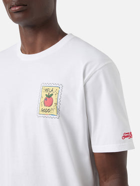 Camiseta White Portland con ilustración Mela Godo 
