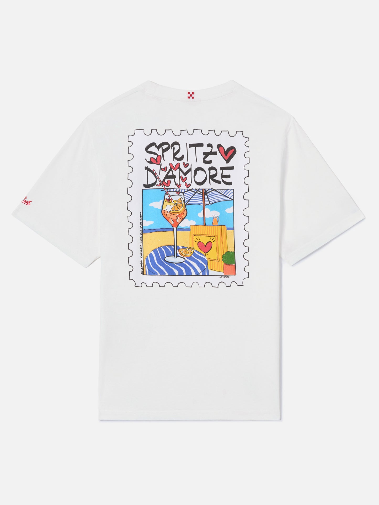 Camiseta White Portland con ilustración Spritzo d’Amore 