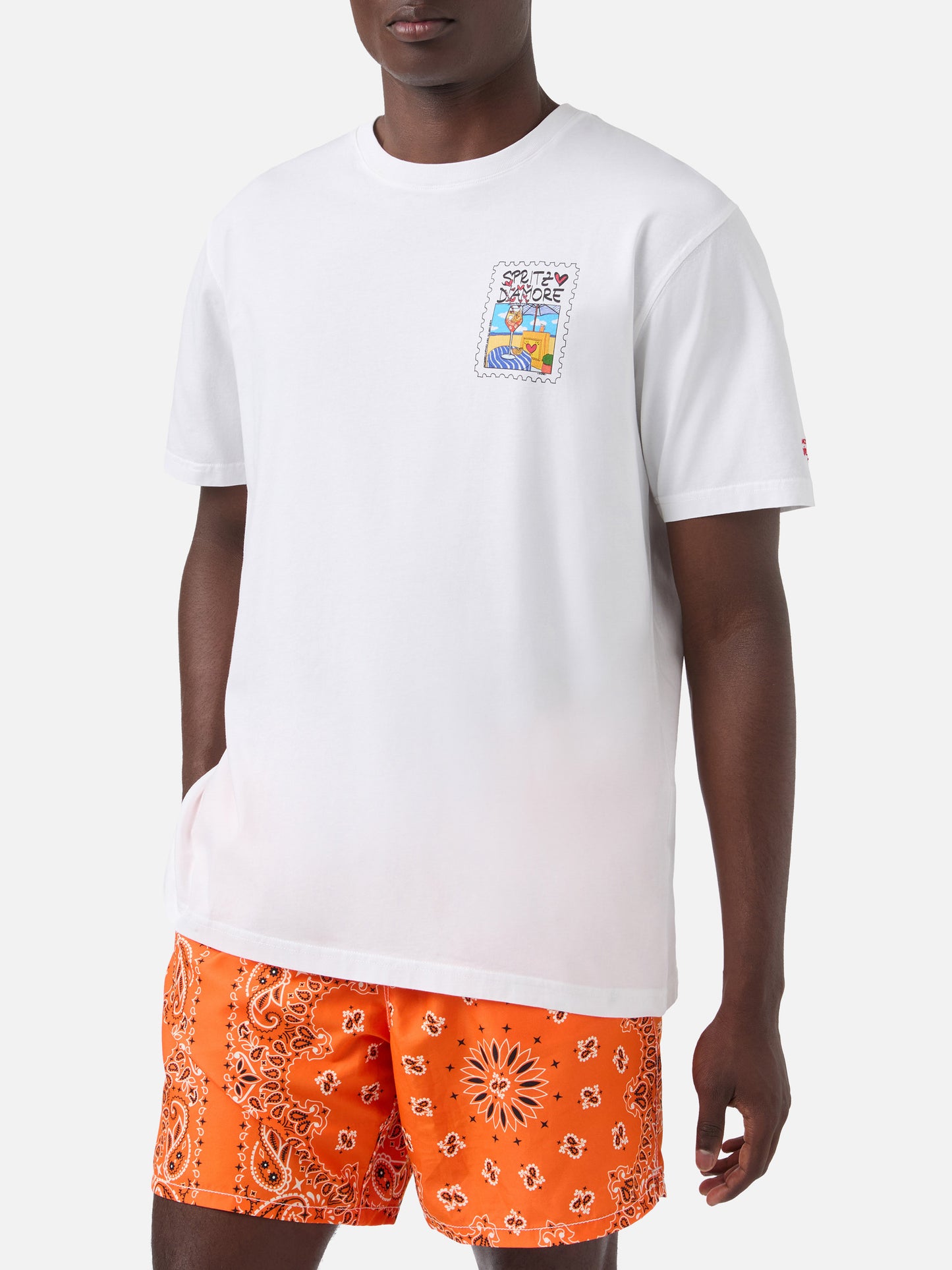 Camiseta White Portland con ilustración Spritzo d’Amore 
