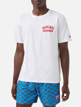 T-shirt Portland blanc avec imprimé Ducati Weekender | Édition Spéciale 
