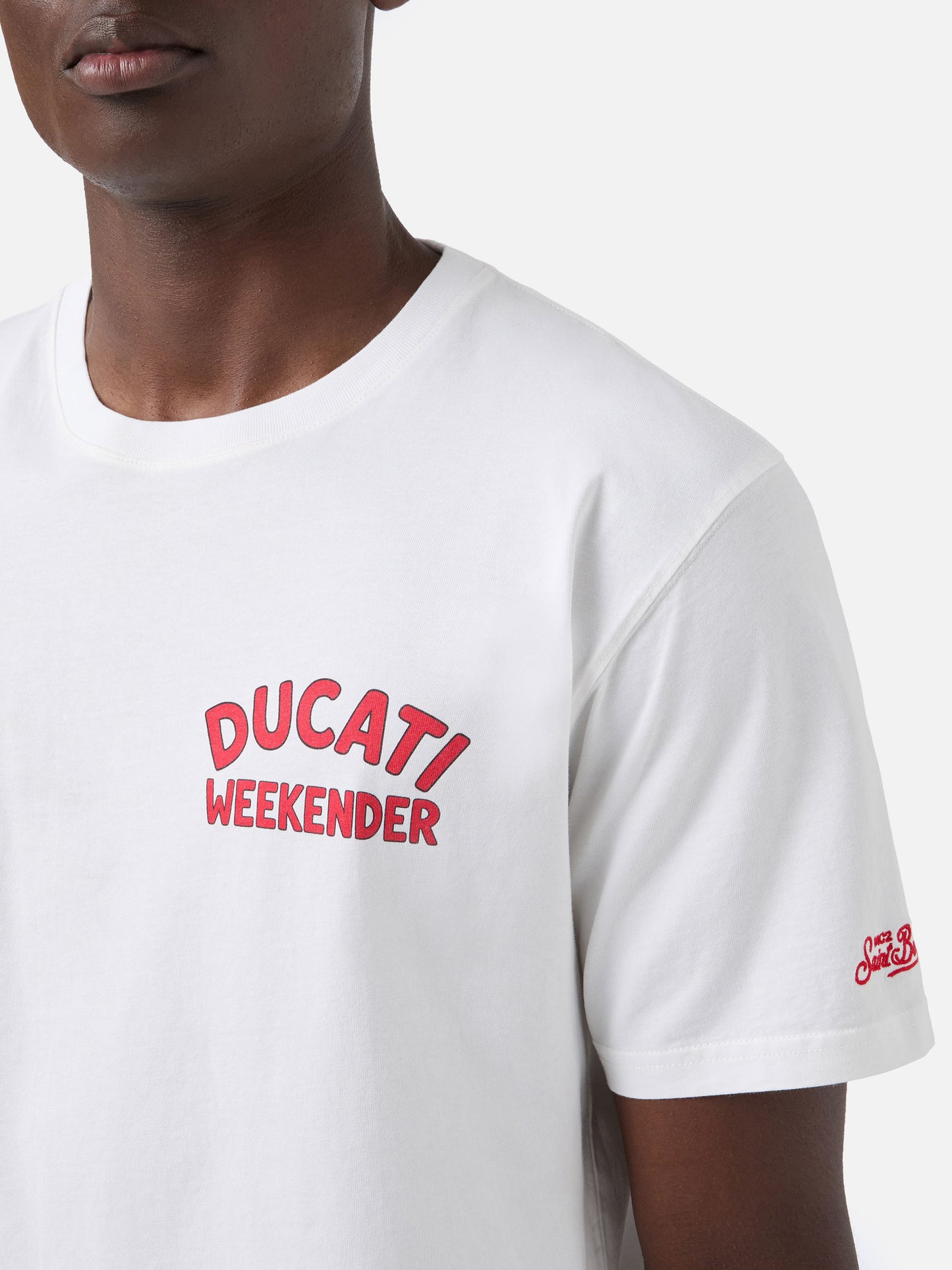 T-shirt Portland blanc avec imprimé Ducati Weekender | Édition Spéciale 