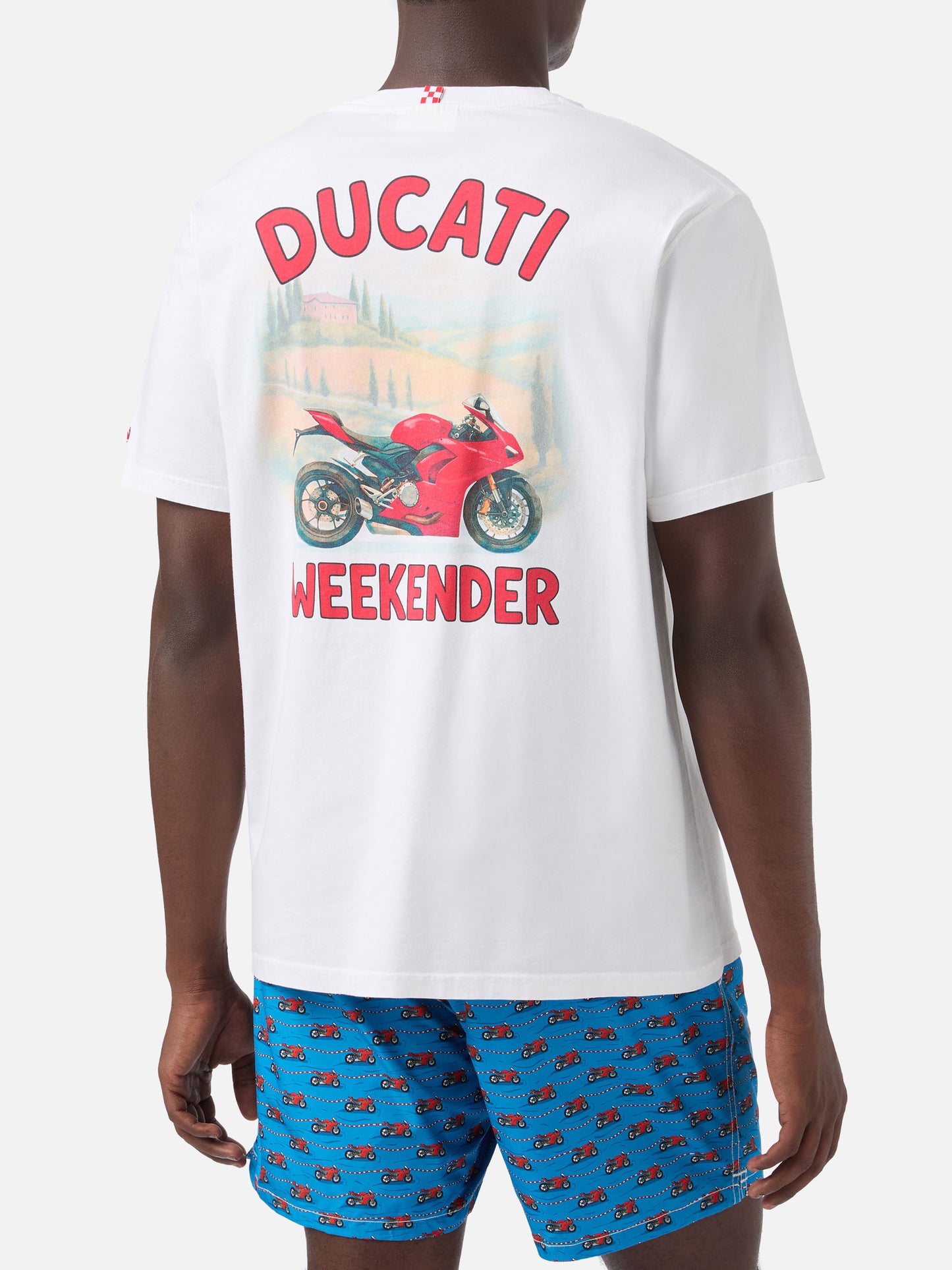 T-shirt Portland blanc avec imprimé Ducati Weekender | Édition Spéciale 