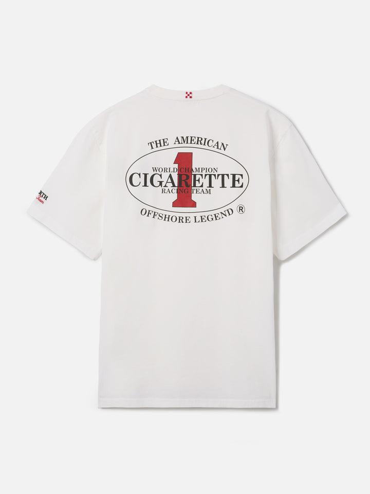 Cream Portland t-shirt with Cigarette Racing print | Special Edition