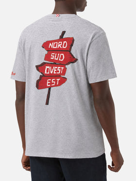 Grey portland t-shirt with Nord Sud Ovest Est print | Special Edition