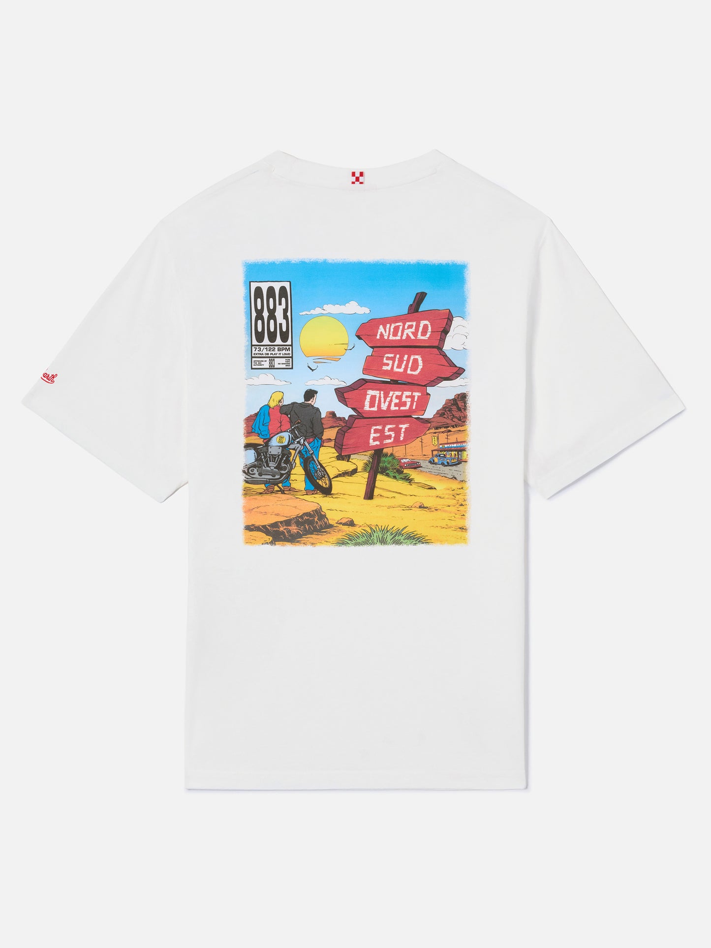 White portland t-shirt with Nord Sud Ovest Est print | Special Edition