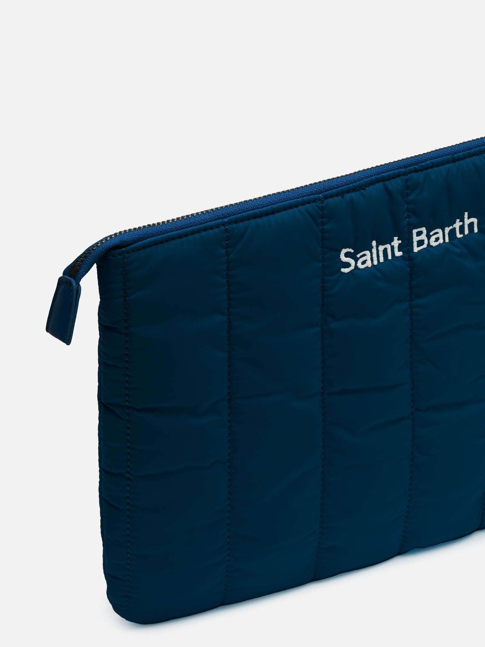 Navy blue quilted Puffer Pochette - MC2 Saint Barth