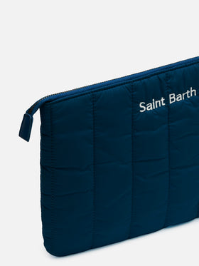 Navy blue quilted Puffer Pochette - MC2 Saint Barth
