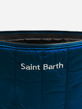 Navy blue quilted Puffer Pochette - MC2 Saint Barth