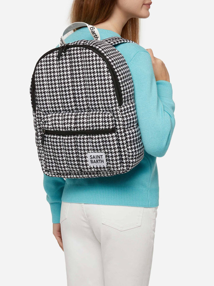 Puffer backpack with pied de poule print - MC2 Saint Barth