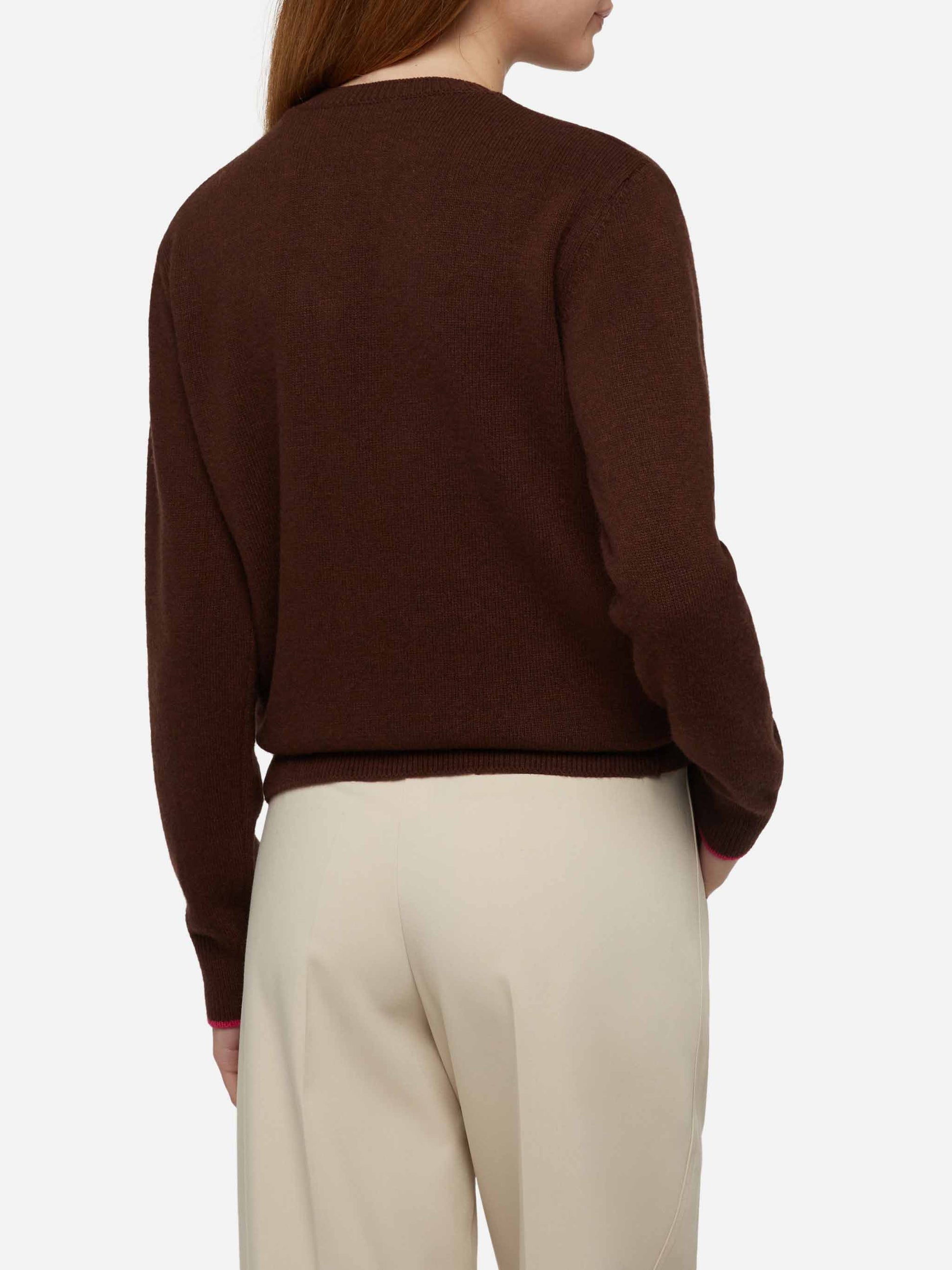 Brown sweater New Queen with Hot Chocolate Weather embroidery - MC2 Saint Barth