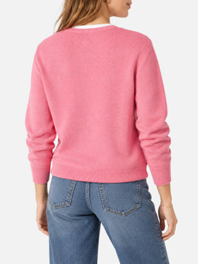 New Queen pink sweater with Snoopy Padel Lover print | Special Edition