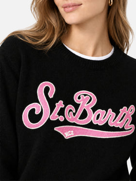 Black New Queen sweater with terry logo