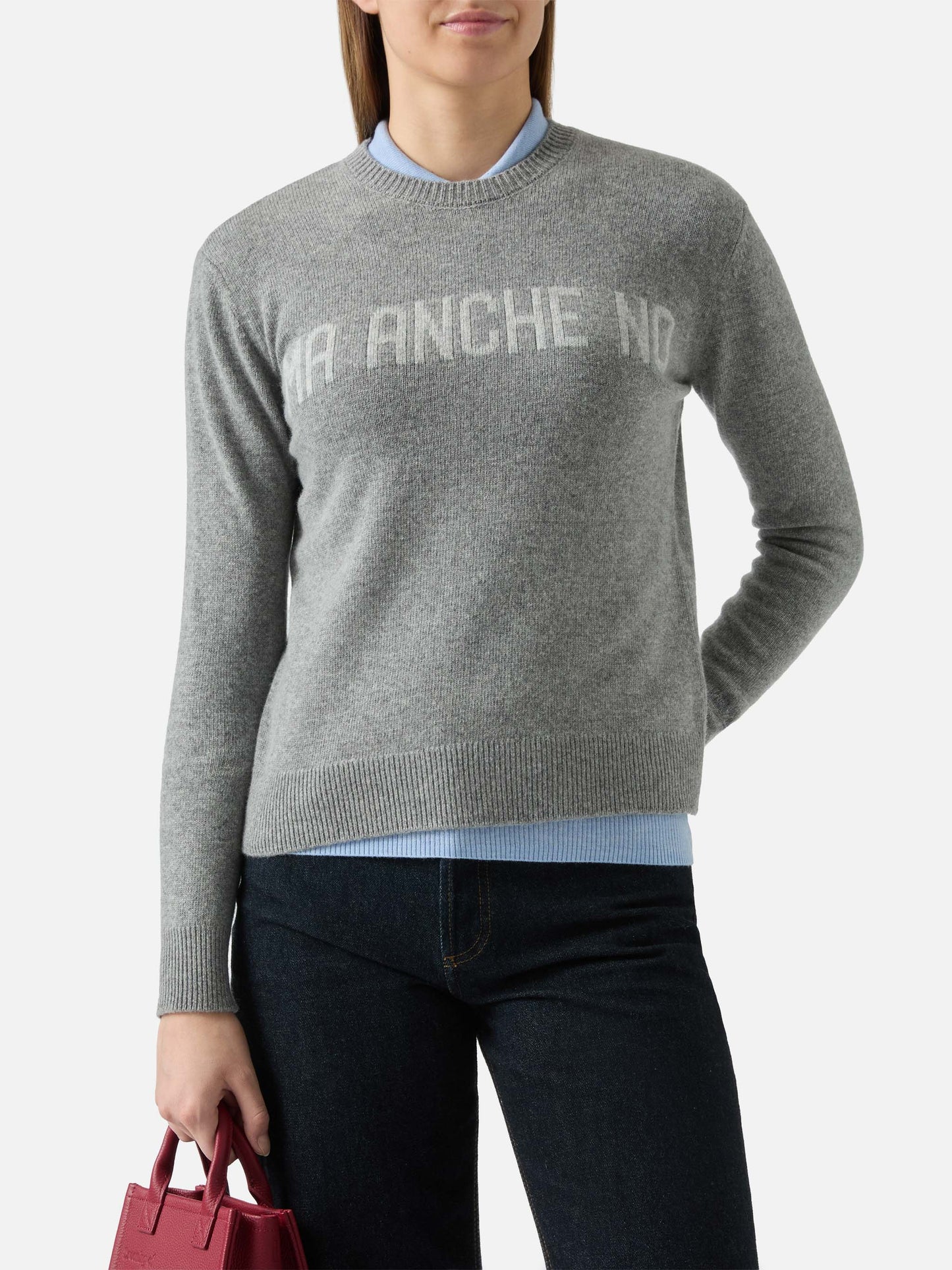 Girocollo New Queen con jacquard Ma anche no