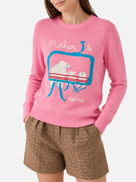 Nouveau pull Queen avec broderie d’ours et inscription Mother & sons 