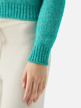 New Queen Crop Soft crewneck with St. Barth embroidery