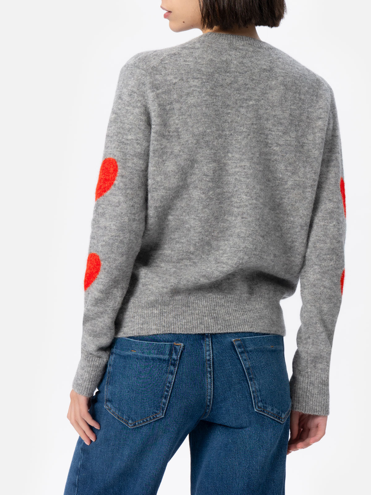 Woman grey sweater New Queen Kissene frega embroidery - MC2 Saint Barth