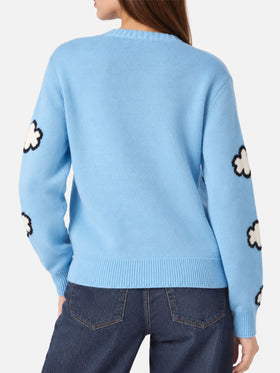 Pull New Queen bleu clair avec imprimé New York 